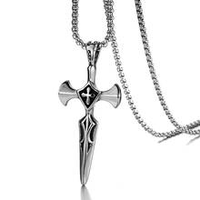 Men's Punk Vintage Cross Pendant Necklace stainless Steel Arrow Head Necklace Cool Sward Pedant Chain Jewelry 2024 - buy cheap