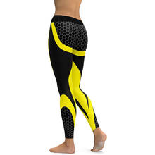 Yoga Pants Honeycomb Carbon Leggings Women Fitness Wear Workout Sports Running Leggings Push Up Gym Elastic Slim Pants 2024 - buy cheap