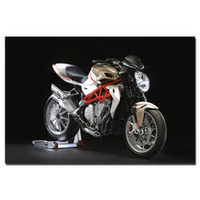 Pôster de lona para motocicleta, agusta brutale 1090 rr, músculo, tecido, impressão, imagens de arte de parede para decoração de sala de estar 2024 - compre barato