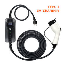 Type 1 Portable EV Charging 16A Schuko Electric Vehicle Car Charger SAE J1772 220V EVSE| BMW, Hyundai, Renault, Tesla 2024 - buy cheap