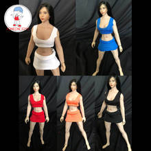 1/12 Scale Female Vest Sport Bra Dress Set for 6" TBLeague Action Figures 2024 - buy cheap