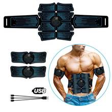 USB Rechargeable Lazy Fitness Slimming Arm Hip Belly Waist Abdominal Muscle Training Massage Belt Pain Relief Electrode Pads 2024 - buy cheap