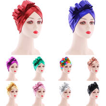 Shinny Glitter Indian Turban Muslim Hijab Women Chemo Sleep Cap Hair Loss Cover Beanie Bonnet Cancer Hat Headwear Hat Head Wrap 2024 - buy cheap