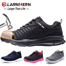 LARNMERN-zapatos de seguridad S3 SRC para trabajo, calzado de protección profesional, cómodos, transpirables, ligeros, con punta de acero, anticlavos, 2020 2024 - compra barato