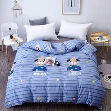 2021 New Cute Stripes Bear Printed Duvet Cover 100% Cotton Quilt Cover 160*210cm,180*220cm,200*230cm,220*240cm Free Shipping 2024 - buy cheap