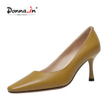 Donna-in-zapatos de tacón alto con punta cuadrada para mujer, calzado de tacón de aguja de lujo, Sexy, para boda, Primavera, 2021 2024 - compra barato