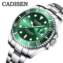 CADISEN-Reloj de acero inoxidable para hombre, accesorio masculino de pulsera resistente al agua con mecanismo automático de movimiento japonés NH35A, complemento mecánico de marca lujosa para natación 2024 - compra barato