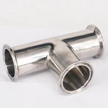 Fit Tube O.D 45/51mm 2" Tri Clamp Ferrule O.D 64mm 304 Stainless Steel Tee 3 Ways Sanitary Ferrule Fitting 2024 - buy cheap