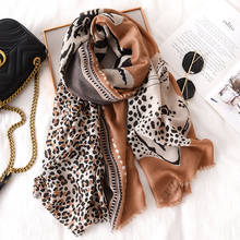 2019 outono moda de luxo marca cachecol leopardo padrão viscose xale envoltório pescoço snood cachecol bufandas lenço muçulmano hijab 2024 - compre barato