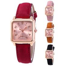Fashion Elegant Women Watch Faux Leather Watch Square Dial Arabic Number Analog Clock Quartz Wrist Watch reloj mujer 2024 - buy cheap