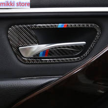 Pegatina para puerta interior de BMW Serie 3, 4, 3GT, F30, f31, F32, F34, cubierta de fibra de carbono 2024 - compra barato