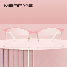 MERRY'S Women Fashion Trending Cat Eye Glasses Half Frame Ladies Eyewear Myopia Prescription Optical Eyeglasses S2004 2024 - buy cheap