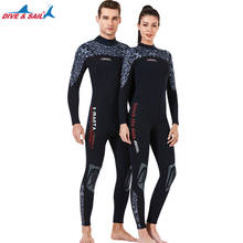 Traje de neopreno elástico de 3mm, traje de buceo de cuerpo completo con cremallera trasera, una pieza para hombres y mujeres, esnórquel, buceo, natación, surf 2024 - compra barato