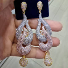 missvikki Noble Paved AAA Cubic Zirconia Water Drop Chic Big Pendant Drop Earrings For Women Accessories Wedding Jewelry Brinco 2024 - buy cheap