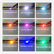 1000 unids/lote de Led SMD 3216 Super brillante, diodo de luz LED transparente de agua, rojo/verde/azul/amarillo/Blanco/naranja, 1206X3,2x1,6mm, 0,8 unids/lote 2024 - compra barato