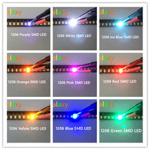 1000pcs/lot 3216 1206 SMD Led Super Bright Red/Green/Blue/Yellow/White/ORANGE Water Clear LED Light Diode 3.2*1.6*0.8mm