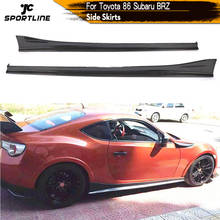 Carbon Fiber Side Skirts Extension Lip Car Body Kit Side Lip Splitters For Subaru BRZ Toyota FT86 GT86 Apron 2013 - 2020 2024 - buy cheap