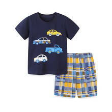 Jumping Meters Summer Children Clothing Sets Cars Suits  Boys t shirt + Pants Outfits Clothes Fashion Baby Boutique Sets 2024 - buy cheap