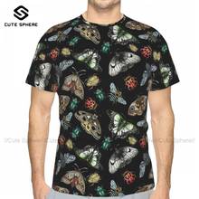 Camiseta masculina de borboleta, estampada em poliéster, manga curta, clássica, grande 2024 - compre barato