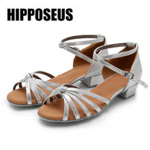 Hipposeus Girls Latin Dance Shoes for Girls Women Ladies Ballroom Modern Tango Dancing Performance Shoes 4CM Heels Dropshippong 2024 - buy cheap
