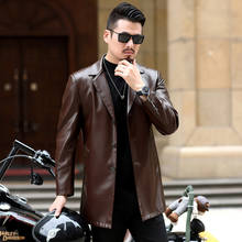 Solapa juvenil de invierno 2020 nueva moda Otoño chaqueta de cuero para hombre de talla grande 3XL negro para hombre chaquetas de motorista de cuero 2024 - compra barato