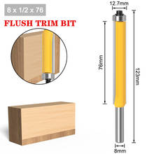 1Pc 8mm Shank Extra Long 118mm Blade Flush Trim Router Bit Carbide Straight Milling Cutters Woodworking Tools Cheap Price 2024 - buy cheap
