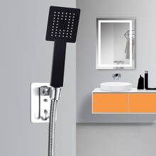 Fast Delivery ABS Plastic Bathroom Big Square Water Saving Showerhead Black Bath Rainfall Handheld Shower Head 2024 - buy cheap