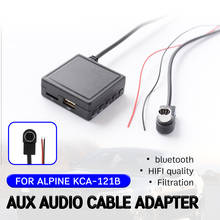 Cable receptor auxiliar bluetooth con USB, adaptador auxiliar de micrófono manos libres para ALPINE KCA-121B, ALPINE 9887/105/117/9855/305S 2024 - compra barato