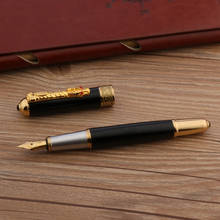 Luxury Metal 720 Fountain Pen Black Golden Dragon Bend Nib Ink Pen Stationery Student Office Supplies 2024 - buy cheap