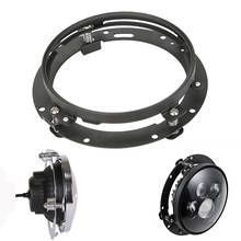 1pc 7 Inch LED Headlights Trim Ring, Black/Chrome Round Mounting Bracket for 7Inch LED Headlights Motorcycle Jeep Wrangler JK TJ 2024 - buy cheap