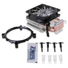 CPU Cooler Fan Dual Heatpipe Heat Sink with RGB Light for intel LAG 1155 1156 U4LD 2024 - buy cheap