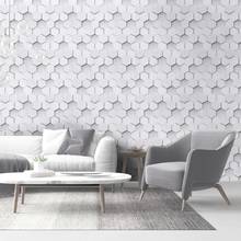 Papel de parede autoadesivo cinza, estampa geométrica, em vinil, para decoração de paredes do quarto e casa 2024 - compre barato
