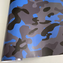 Adhesivo de vinilo con diseño de Camuflaje Azul para coche, película protectora de coche con imagen de aire, negro, gris, bricolaje 2024 - compra barato