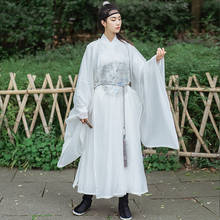 Hanfu-Bata de cuello redondo bordada para pareja, traje tradicional chino antiguo, ropa de actuación, DN6361 2024 - compra barato