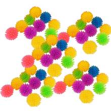 50Pcs Cat Ball Toys Rubber Mini Spiky Elastic Cat Chewing Ball Kitten Interactive Toy Pet Supplies Pet Accessories Random Color 2024 - buy cheap