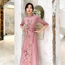 Elegante vestido Formal bordado, Cheongsam de estilo chino tradicional, Qipao, fiesta, banquete, 2021 2024 - compra barato