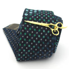 Tesoura masculina para gravata, clipes para tesoura de cor dourada de latão de qualidade, pinos de gravata para atacado e varejo frete grátis 2024 - compre barato