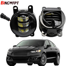 1pair For Ford Fusion Mondeo Car LED Fog Light Angel Eye DRL Daytime Running Lamp H11 12V 2013 2014 2015 2016 2024 - buy cheap