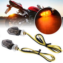 Intermitentes LED para motocicleta, luz ámbar, lámpara superbrillante para bicicleta de calle, Dirt Bike, 2 uds. 2024 - compra barato