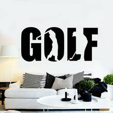 Golf Word Vinyl Wall Decal Window Sticker Golfer Sport Club Golfing Game Interior Decor Creative Silhouette Art Mural S1108 2024 - buy cheap