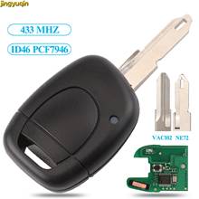 Jingyuqin Remote Car Key Control 433MHZ ID46 PCF7946 Chip For Renault Clio Kangoo Master Twingo VAC102/NE72 Blade 2024 - buy cheap