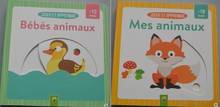 2 livros pai criança crianças criança bebê livro francês educação precoce adorável bonito imagem animal cartão 3d livro idade 0-3 2024 - compre barato