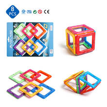 Big Size 8PCS Magnetic Building Blocks Standard Size Square Construction Magnets Designer Blocks Educational Toys for Children 2024 - buy cheap