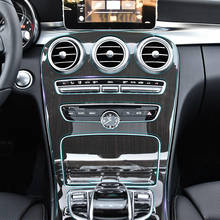 Car Interior Invisible Protective Film Center Console Control Gear Panel TPU Sticker for Mercedes Benz C Class C180 Accessories 2024 - buy cheap