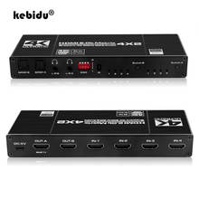 4K 60Hz interruptor remoto 4x2 compatible con HDMI Switcher Audio interruptor de Extractor 1080P para PS4 TV HDTV con arco y de Control remoto IR 2024 - compra barato
