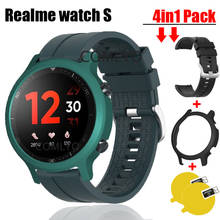 4in1 Strap for Realme watch S band silicone Smartwatch Bracelet wristband +PC Plastic Cases Cover shell screen protector film 2024 - buy cheap