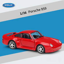 WELLY-simulador de coche clásico Porsche 959, modelo de coche deportivo de aleación de Metal, colección de coches de juguete para niños, escala 1:36 2024 - compra barato