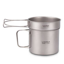 Lixada Outdoor Titanium Cup Mug Pots Portable Cup Mug Camping Picnic Water Cup Hanging Pot Tableware Coffee Tea Camping Hiking 2024 - buy cheap