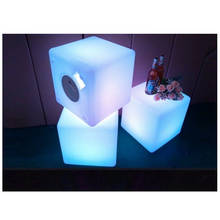 Taburete LED de 40CM para Fiesta al aire libre de cocina, taburetes de cubo resplandeciente, luminosos, Color cambiable 2024 - compra barato