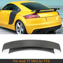 Carbon Fiber Car Rear Trunk Spoiler Lip Wing for Audi TT MK2 8J TTS Coupe 2 Door Only 08-14 Quattro Convertible Black FRP 2024 - buy cheap